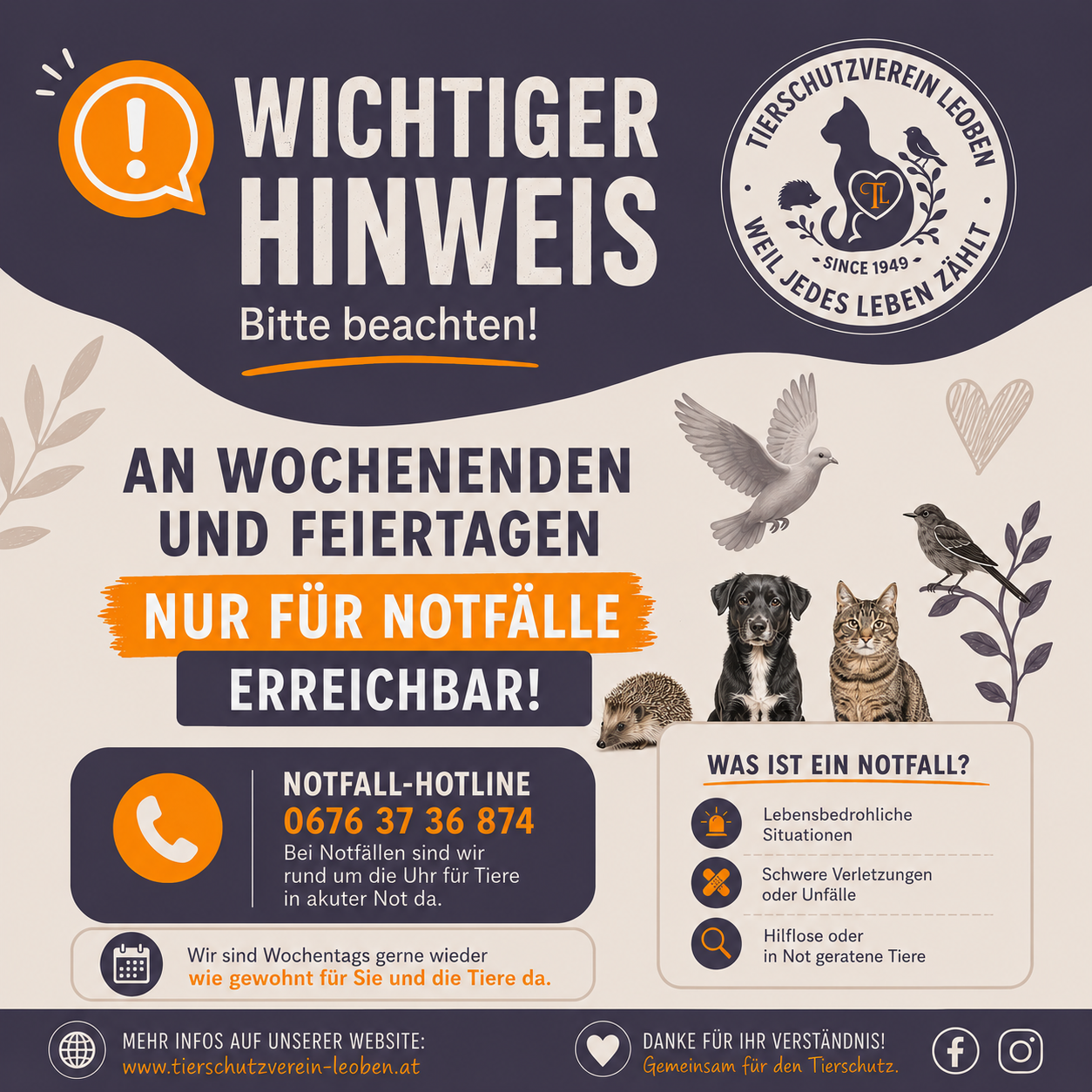 Erreichbarkeit am Wochenende und an Feiertagen